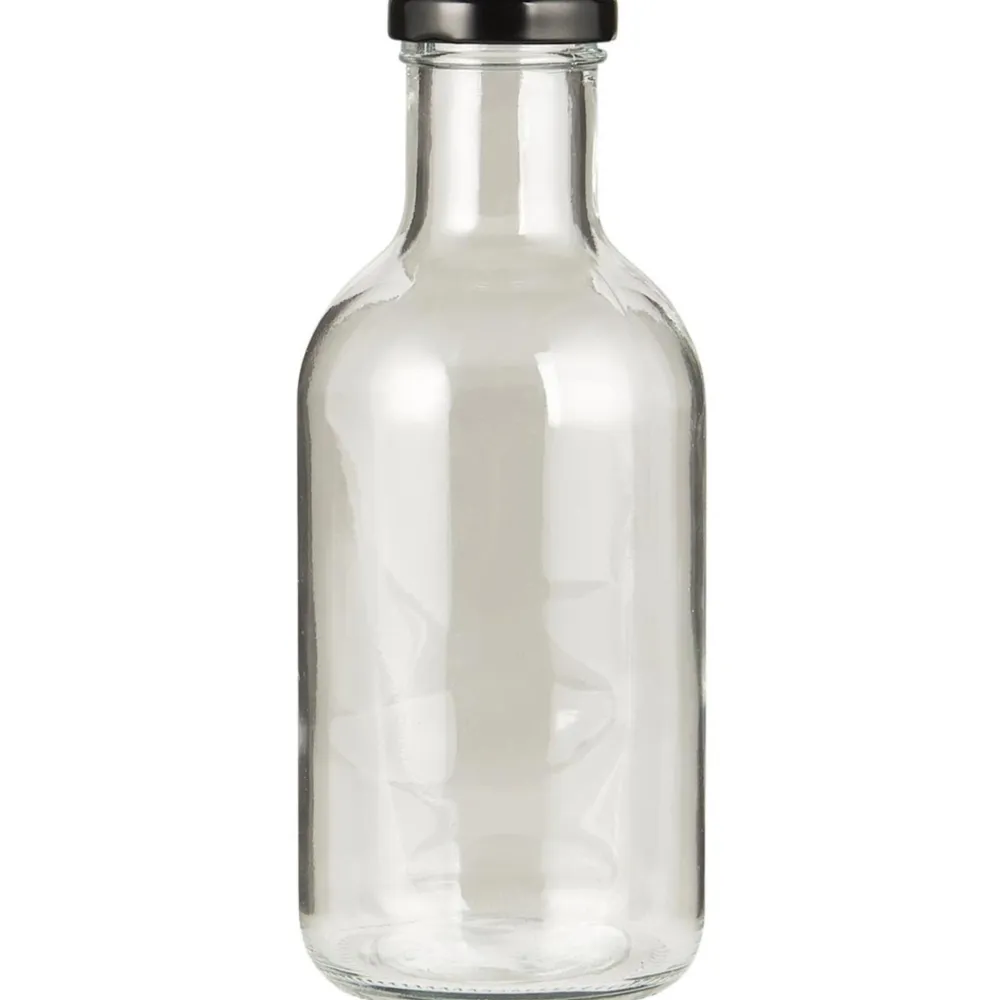 IB Laursen Glas-Flasche mit schwarzem Schraubdeckel