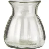 IB Laursen Glas-Vase mit breiten Rillen mundgeblasen