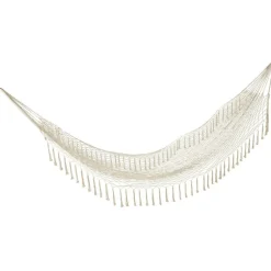 IB Laursen Hängematte naturfarbig gehäkelt mit Quasten
