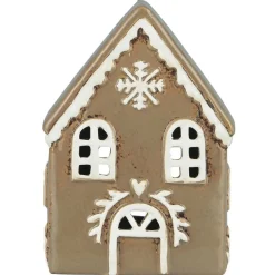 IB Laursen Keramik Lebkuchenhaus Teelichthaus Stillenat Schneekristall