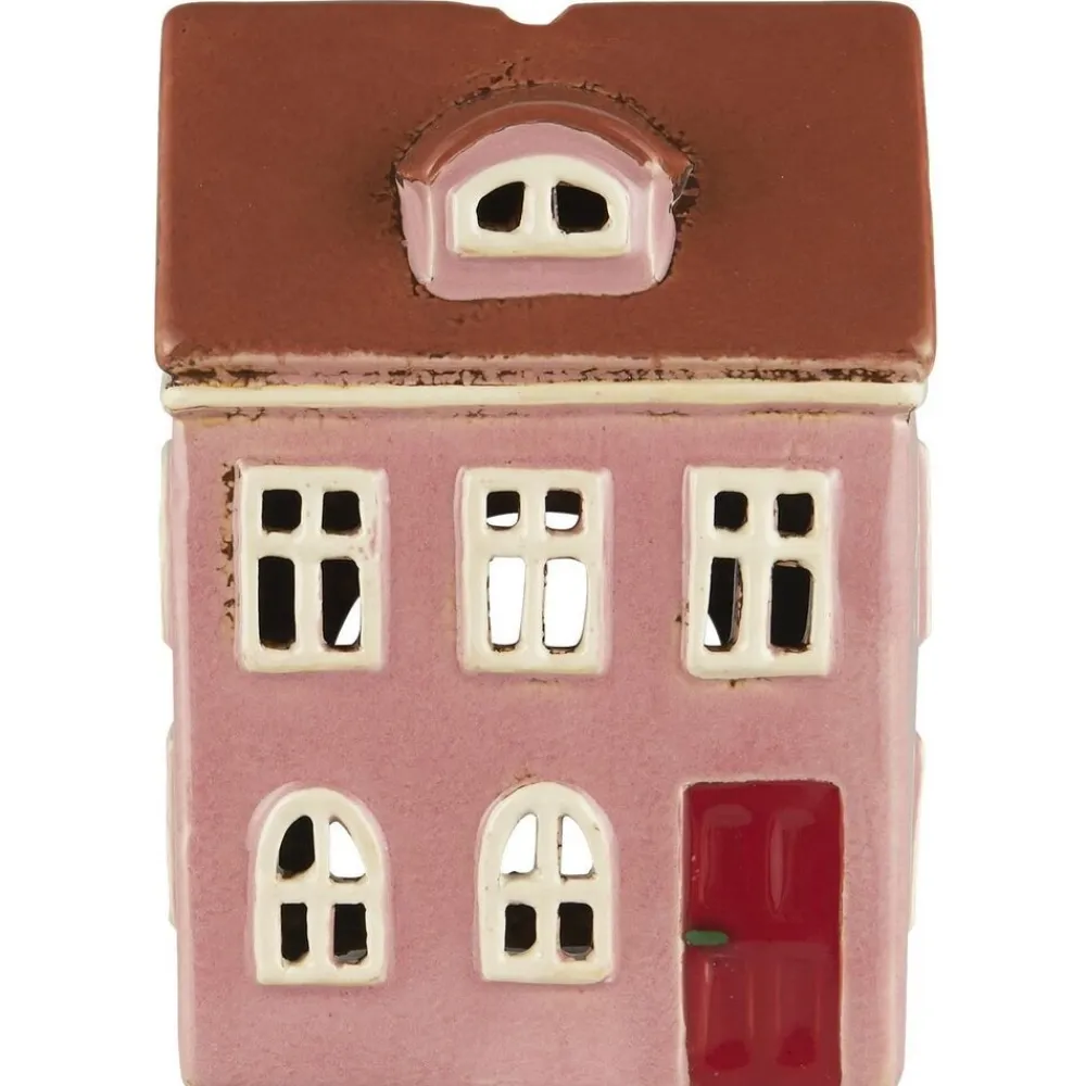 IB Laursen Keramik Lichthaus Nyhavn rosa, gerundetes Dachfenster