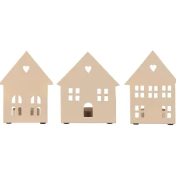 Ib Laursen Kerzenhalter für Teelicht Hausfassade 3er Set