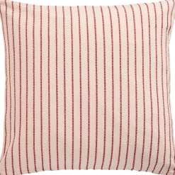 IB Laursen Kissenbezug Holly mit roten eingewebten Streifen