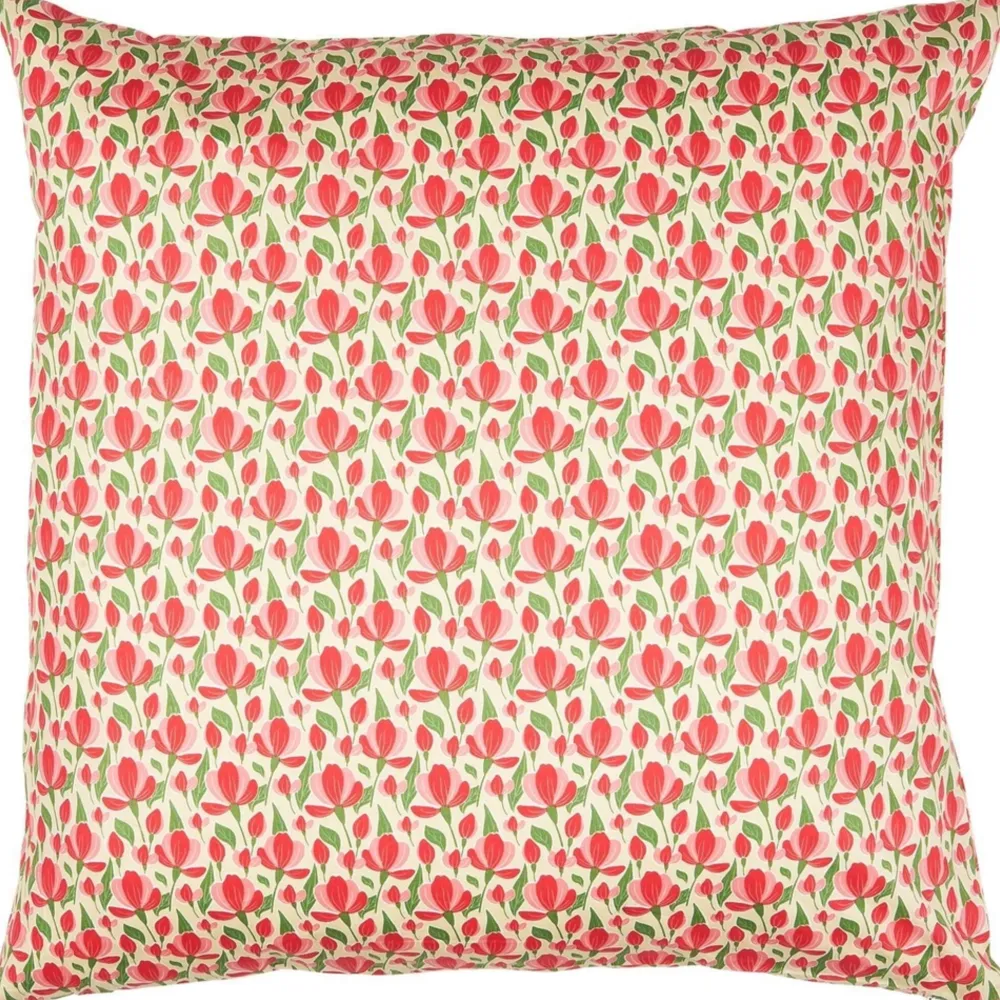 IB Laursen Kissenbezug mit roten und rosa Blumen