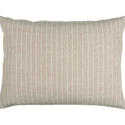 IB Laursen Kissenbezug rechteckig mit dünnen beigen Streifen