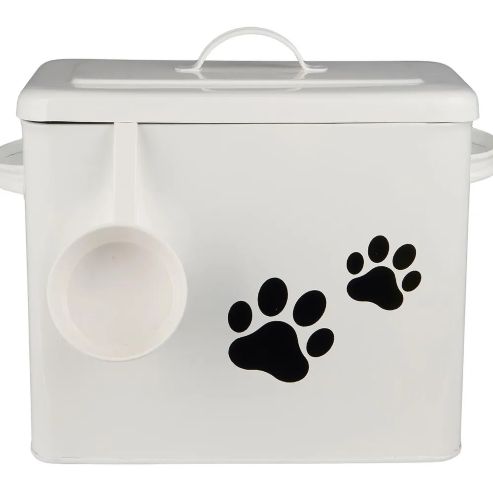 IB Laursen Metall-Box mit Deckel für Hundefutter + Messbecher