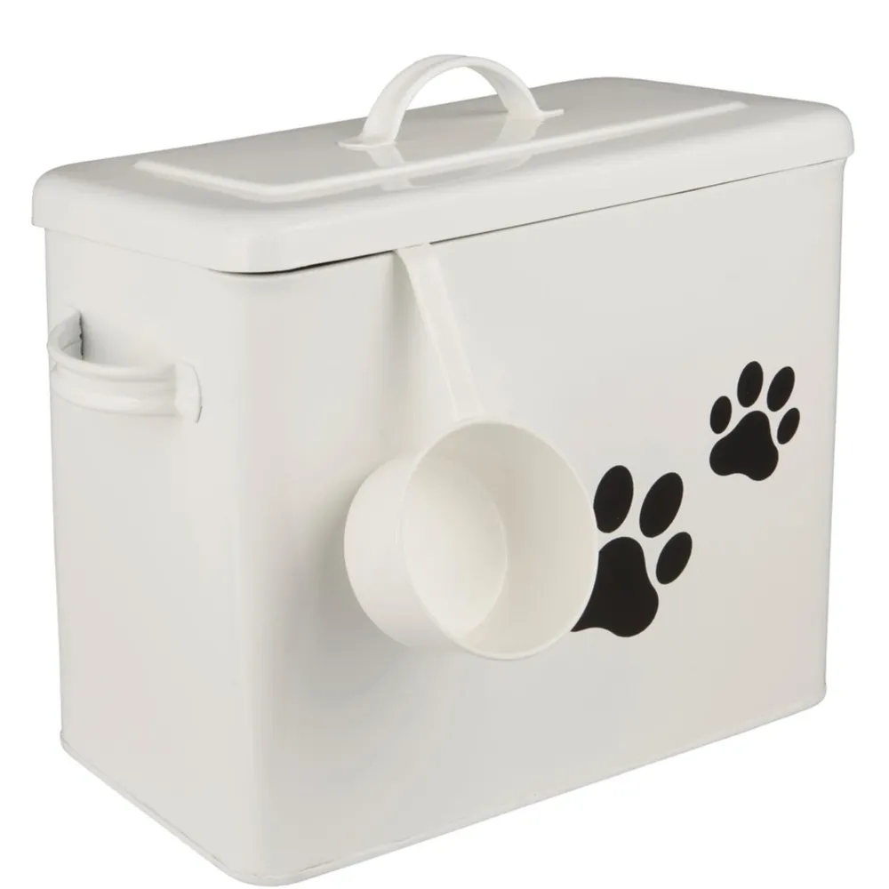 IB Laursen Metall-Box mit Deckel für Hundefutter + Messbecher