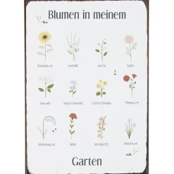 IB Laursen Metallschild Blumen in meinem Garten