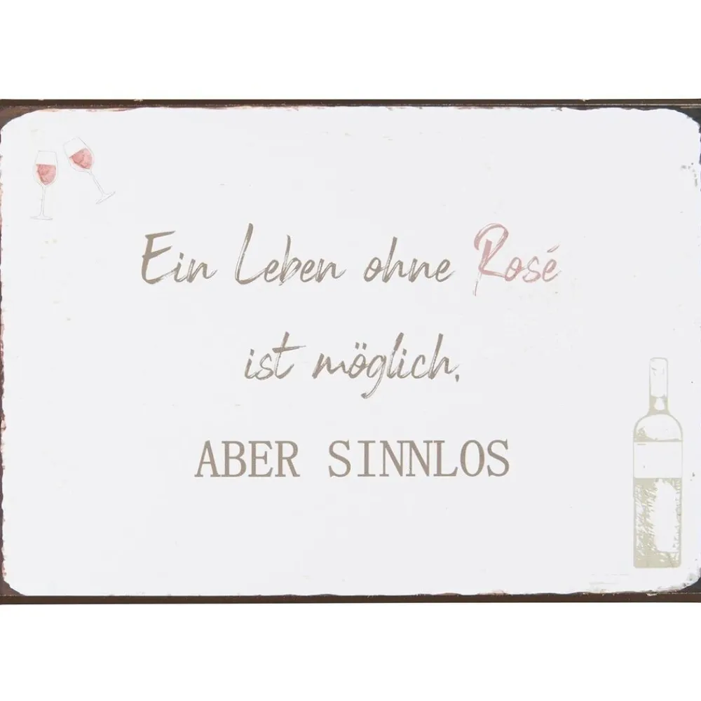 IB Laursen Metallschild Ein Leben ohne Rose ist möglich