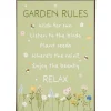 IB Laursen Metallschild Garden Rules