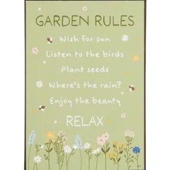 IB Laursen Metallschild Garden Rules