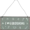 IB Laursen Metallschild I love gardening