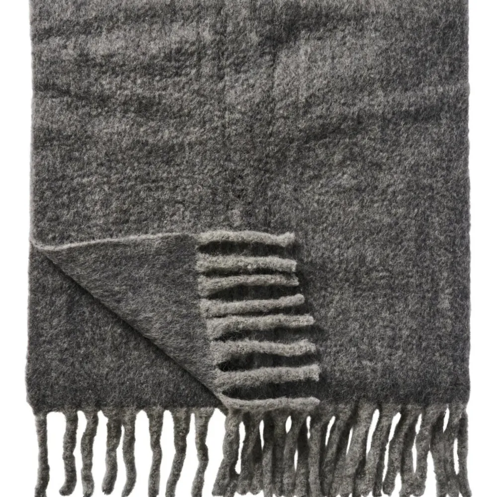 IB Laursen Plaid aus Wolle mit Fransen