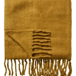 IB Laursen Plaid aus Wolle mit Fransen