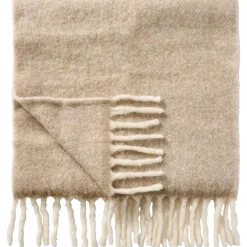 IB Laursen Plaid aus Wolle mit Fransen
