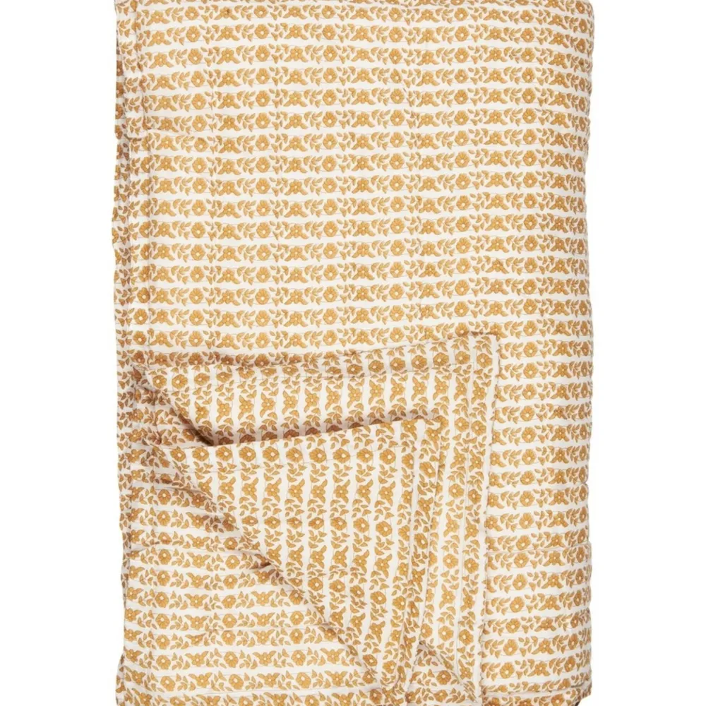 IB Laursen Quilt Celina Mustard Blumenmuster