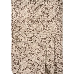 IB Laursen Quilt mit milky brown Blattmuster