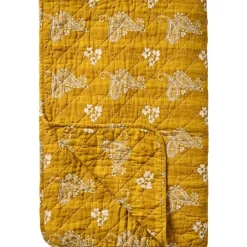 IB Laursen Quilt mustard mit Paisleymuster, gesteppte Decke