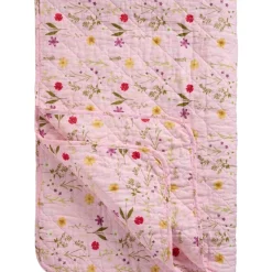 IB Laursen Quilt rosa mit Gartenblumen