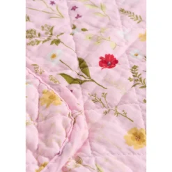 IB Laursen Quilt rosa mit Gartenblumen