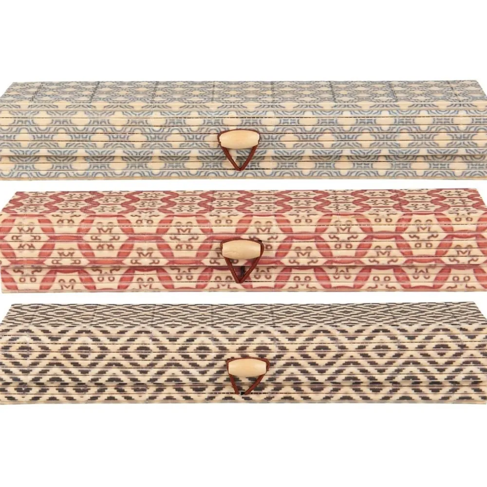 IB Laursen Schachtel, 3er Set mit Muster länglich Bambus