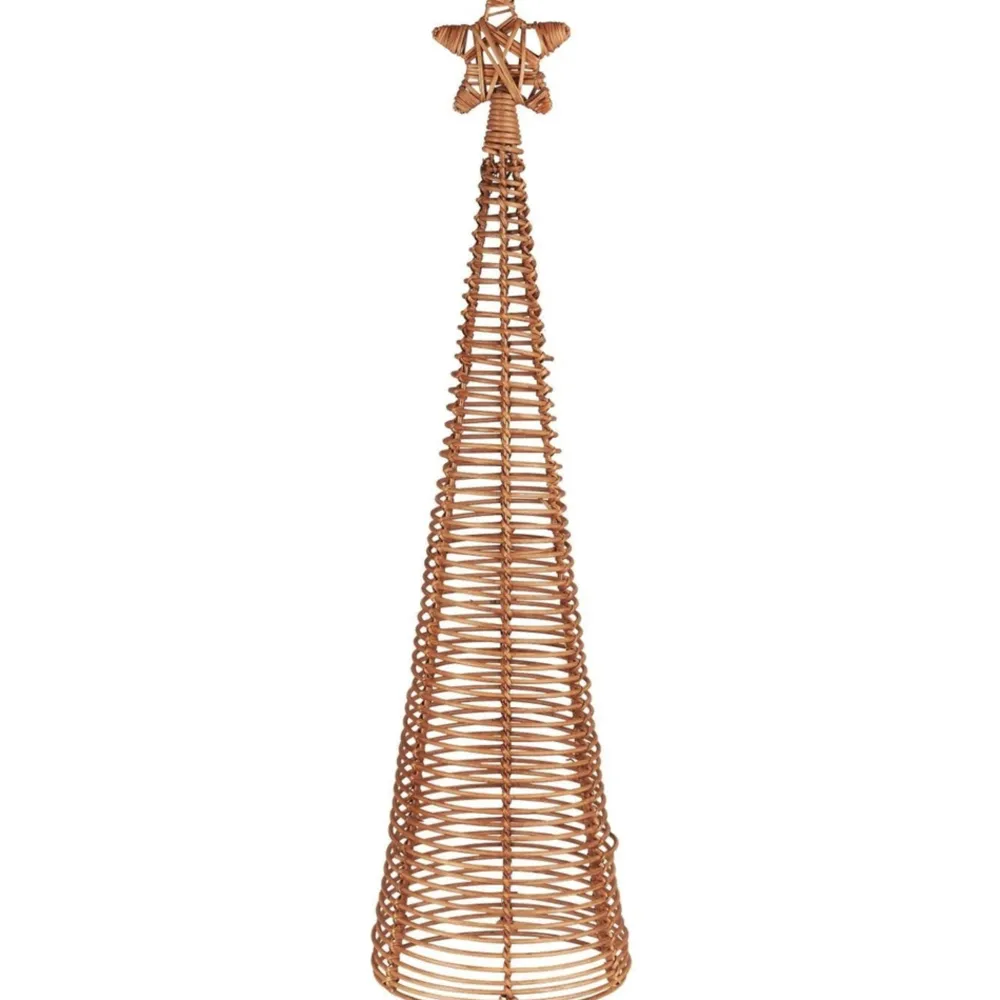 IB Laursen Tannenbaum aus Rattan mit Stern
