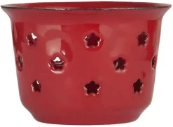 IB Laursen Teelichthalter mit Sternenmuster Emaille