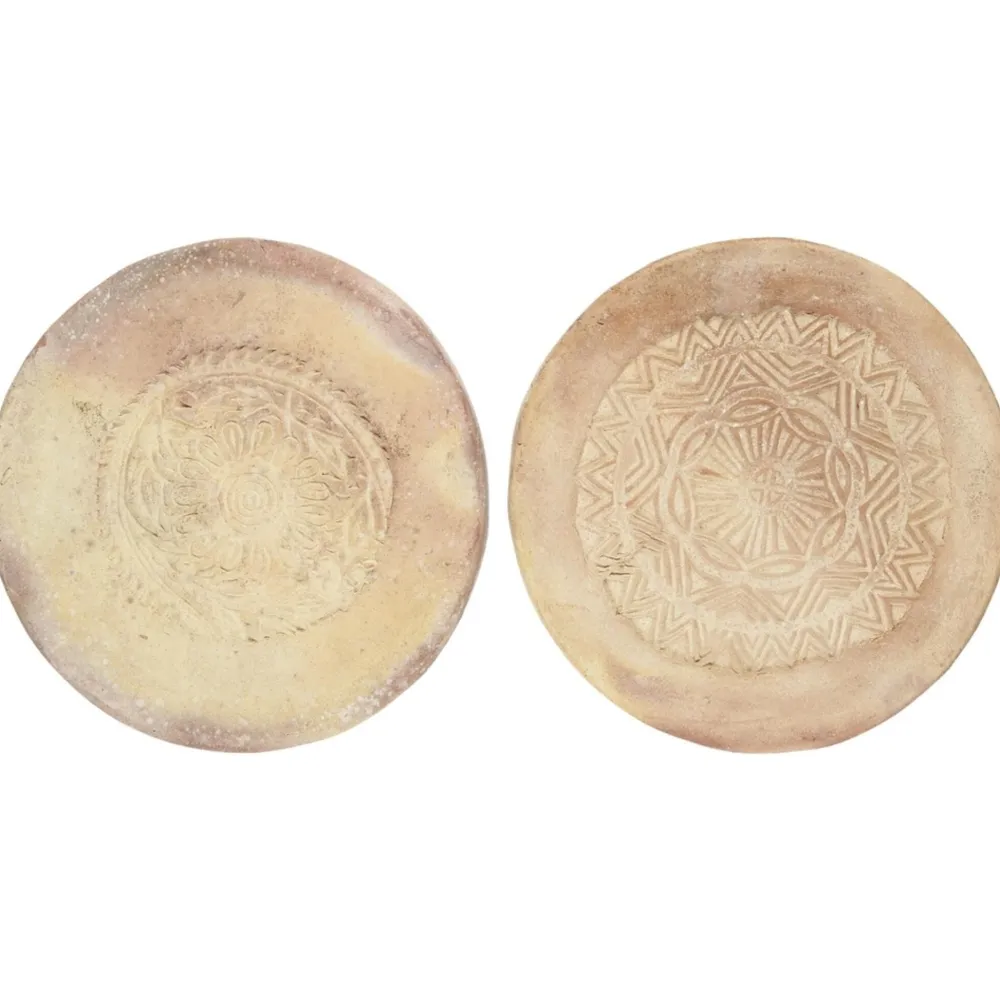 IB Laursen Terrakotta Untersetzer Unika mit Muster