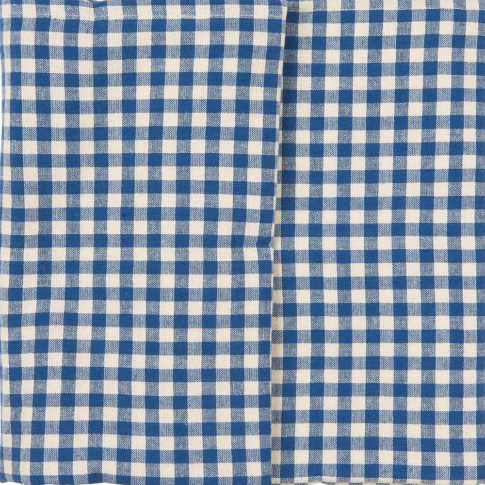 IB Laursen Tischdecke Lucas länglich dunkelblau kariert