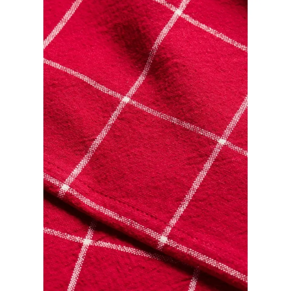 IB Laursen Tischdecke Silja länglich rot Karos