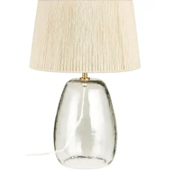 IB Laursen Tischlampe Congo Glas mit Juteschirm