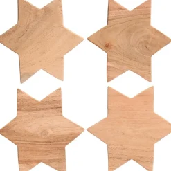 IB Laursen Untersetzer für Gläser sternförmig Akazienholz 4er-Set