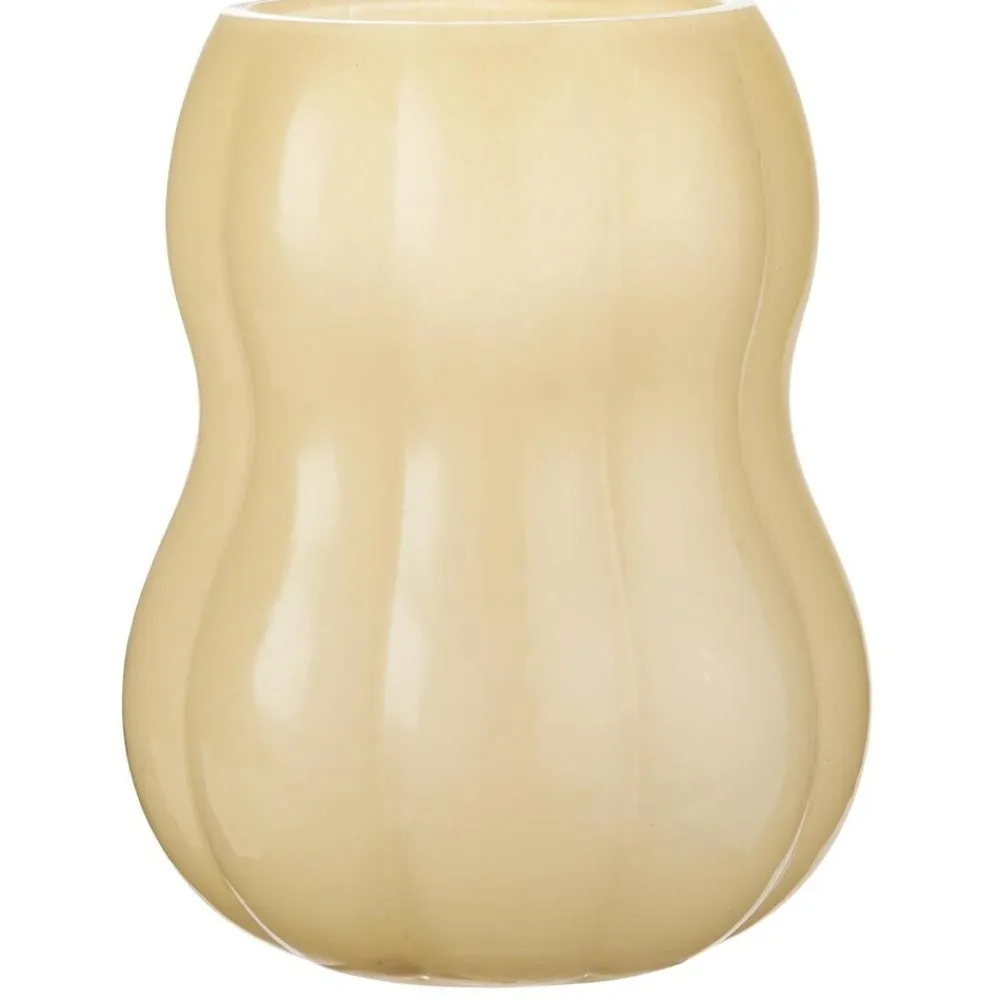 IB Laursen Vase mit Rillen Veneto durchgefärbtes Glas