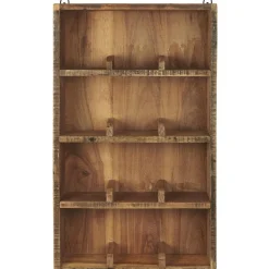 IB Laursen Wandregal aus Holz mit 4 Ablagen und Fachteilern UNIKA