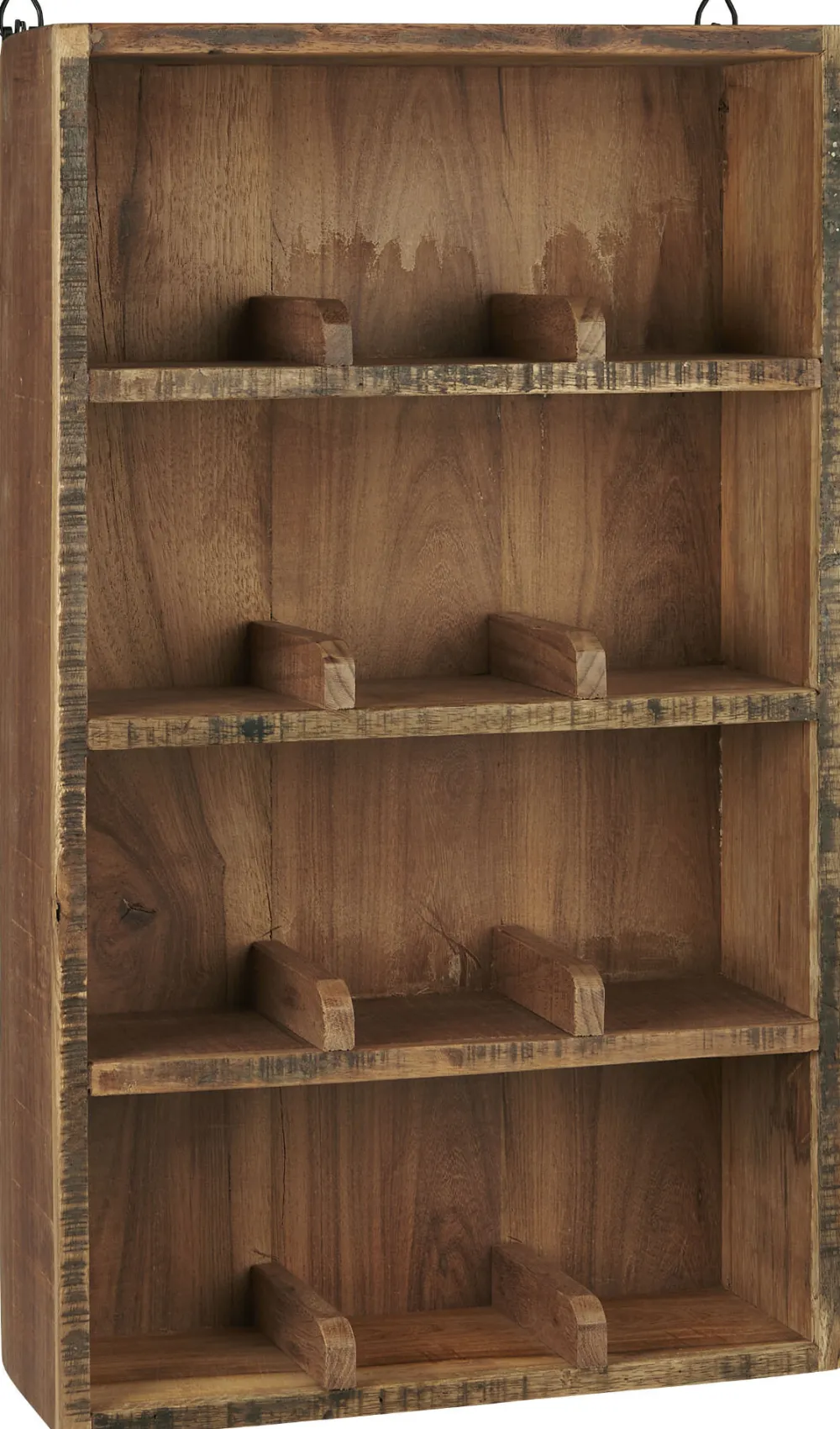 IB Laursen Wandregal aus Holz mit 4 Ablagen und Fachteilern UNIKA