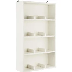 IB Laursen Wandregal aus Holz mit 4 Ablagen und Fachteilern UNIKA