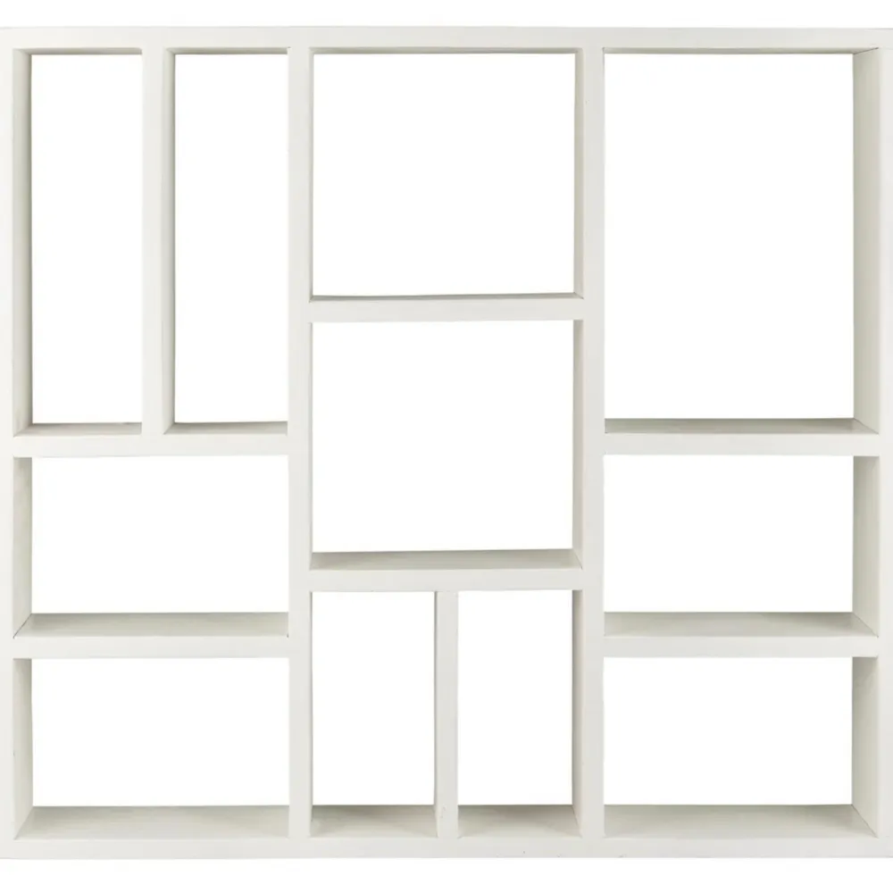 IB Laursen Wandregal mit Fächern UNIKA, weiß