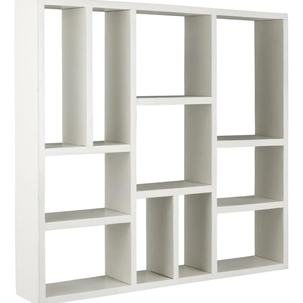 IB Laursen Wandregal mit Fächern UNIKA, weiß