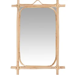 IB Laursen Wandspiegel Bambuskante
