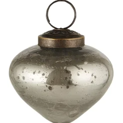 Ib Laursen Weihnachtskugel bubbled Glas zwiebelförmig