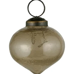 Ib Laursen Weihnachtskugel bubbled Glas zwiebelförmig