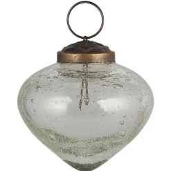 Ib Laursen Weihnachtskugel bubbled Glas zwiebelförmig