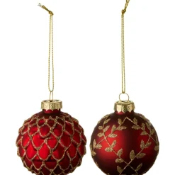 IB Laursen Weihnachtskugel zum Hängen Glitter 2er