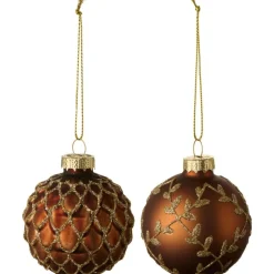 IB Laursen Weihnachtskugel zum Hängen Glitter 2er