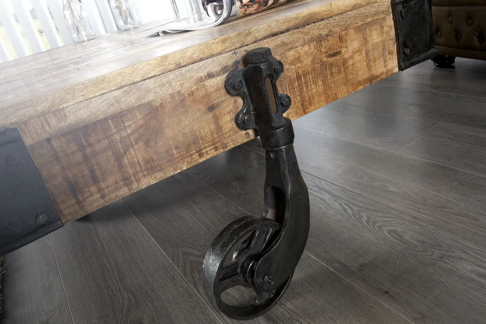 Invicta Couchtisch Railway Mango