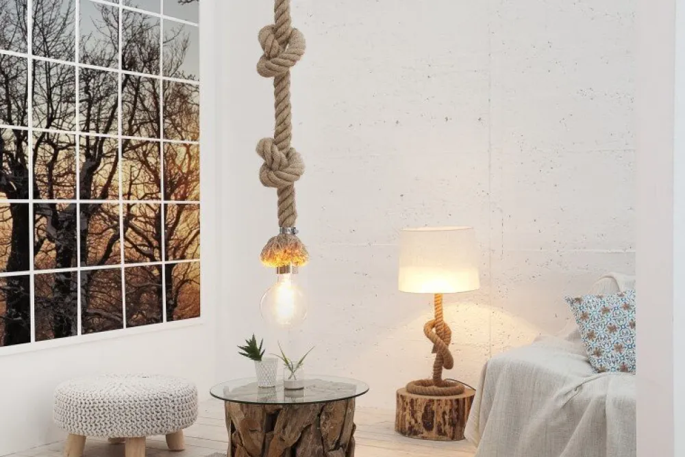 Invicta Hängeleuchte Seven Seas mit echtem Tau