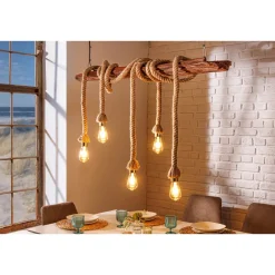 Invicta Pendelleuchte Seven Seas, recyceltes Akazienholz