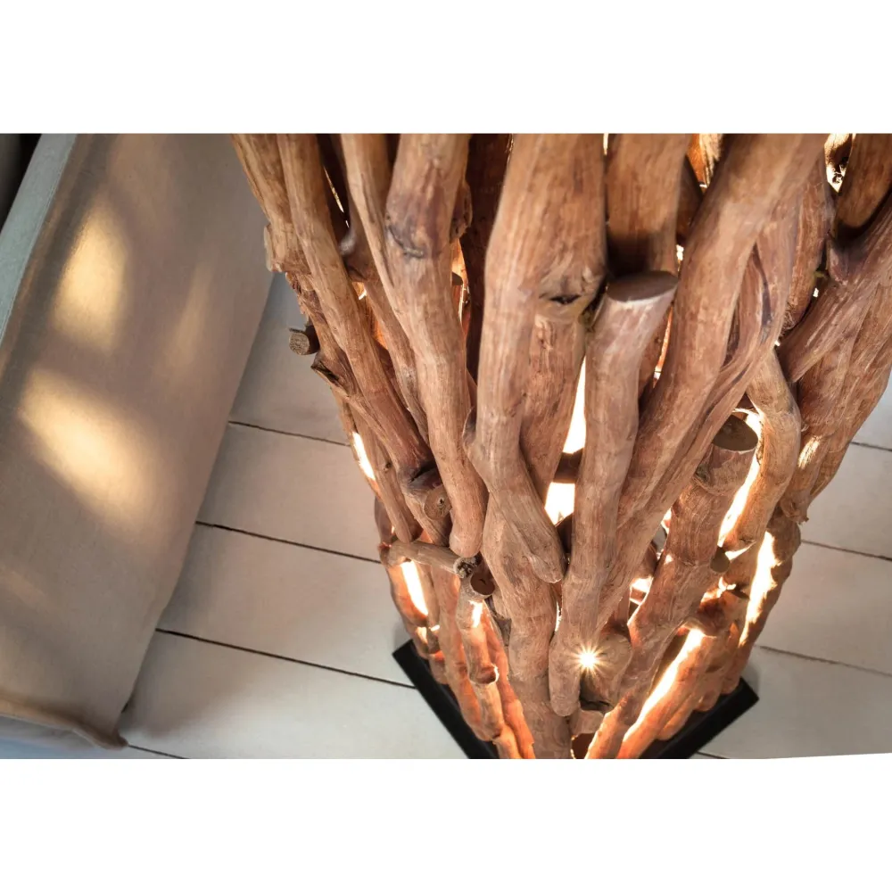 Invicta Stehleuchte Nature Art Longanholz natur