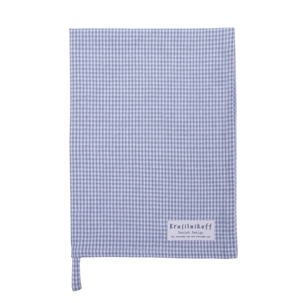 Krasilnikoff Geschirrhandtuch kleinkariert aus Baumwolle
