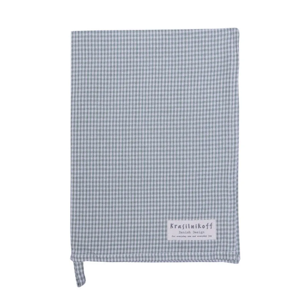 Krasilnikoff Geschirrhandtuch kleinkariert aus Baumwolle